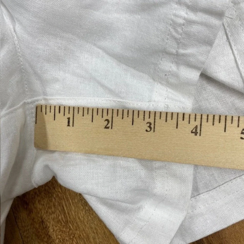 GAP Linen Pull On Shorts‎ Womens XL White Casual Summer Beach Drawstring